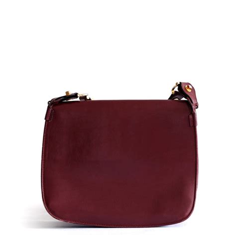 Must de Cartier Borsa a tracolla vintage in pelle bordeaux